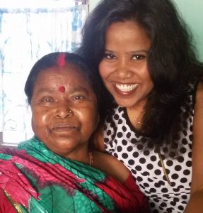 Mamta raut with Mother savitri raut
