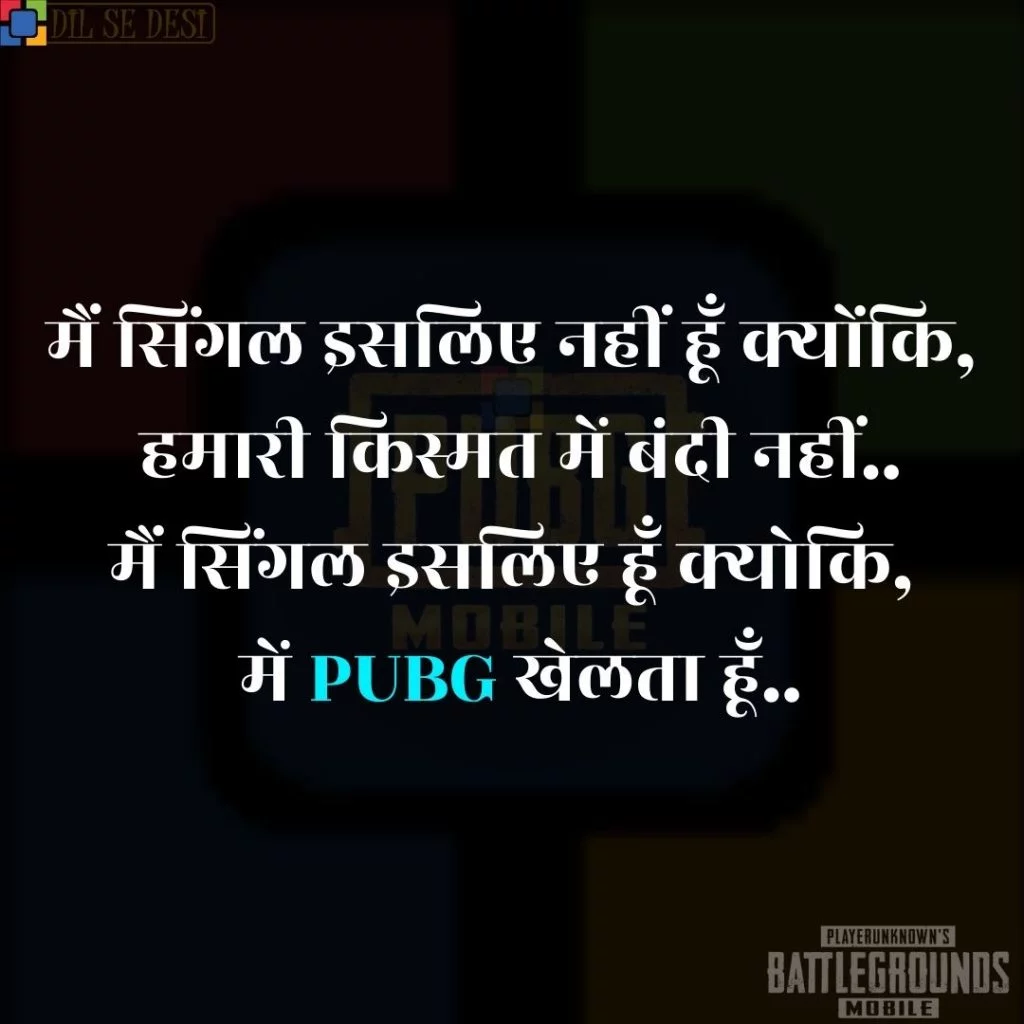 Best PUBG Status, Shayari, Quotes Images in Hindi (26)