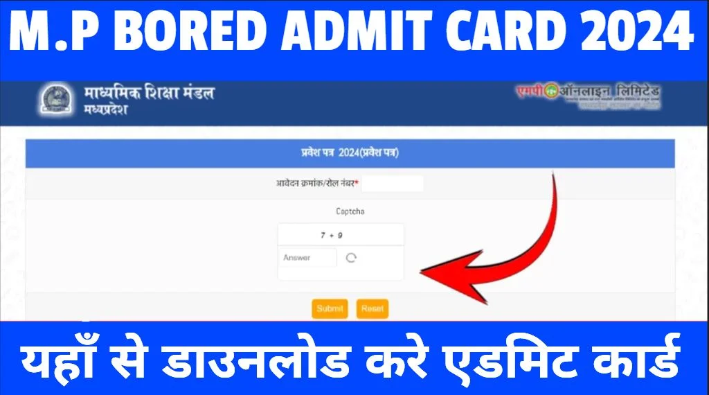 MP Board Admit Card 2024